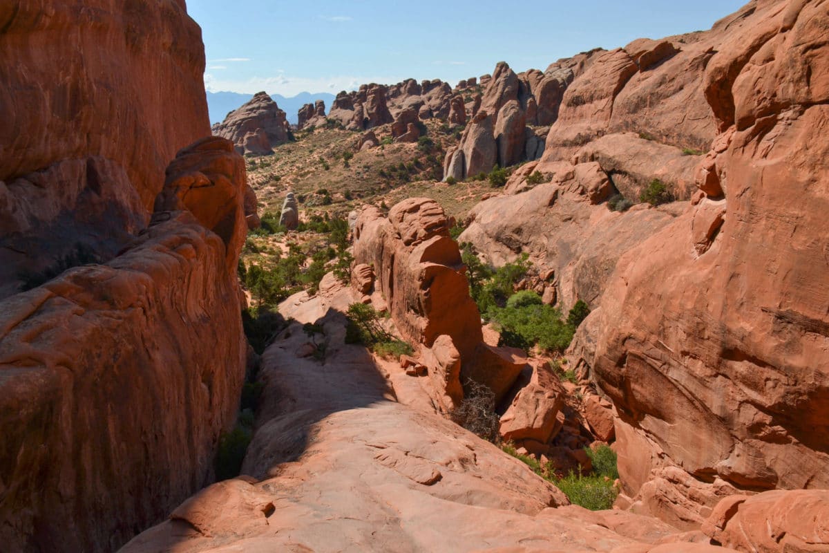 Rocky section of Devil's Garden Trail